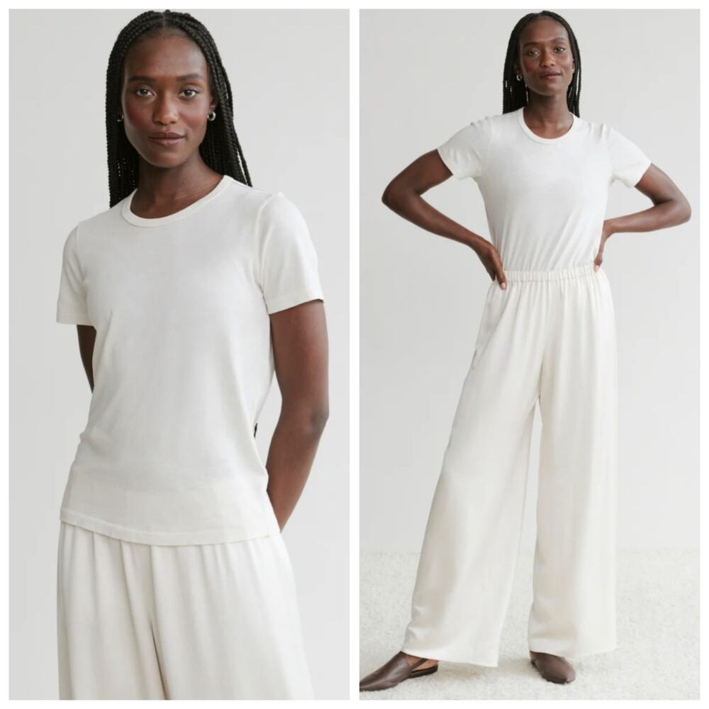 Jenni Kayne White Cotton Tee Medium